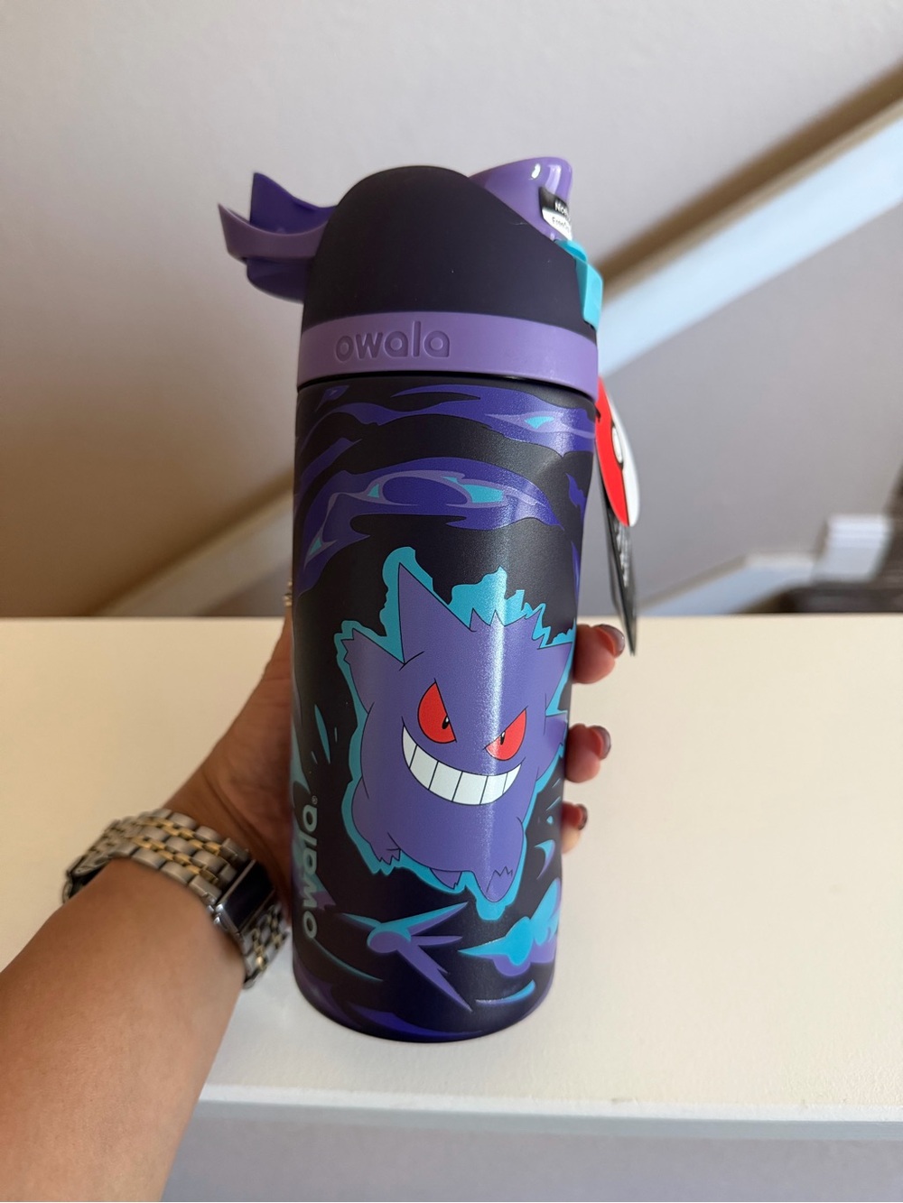 Special Edition - Owala Gengar Insulated FreeSip Water Bottle - Purple/Black